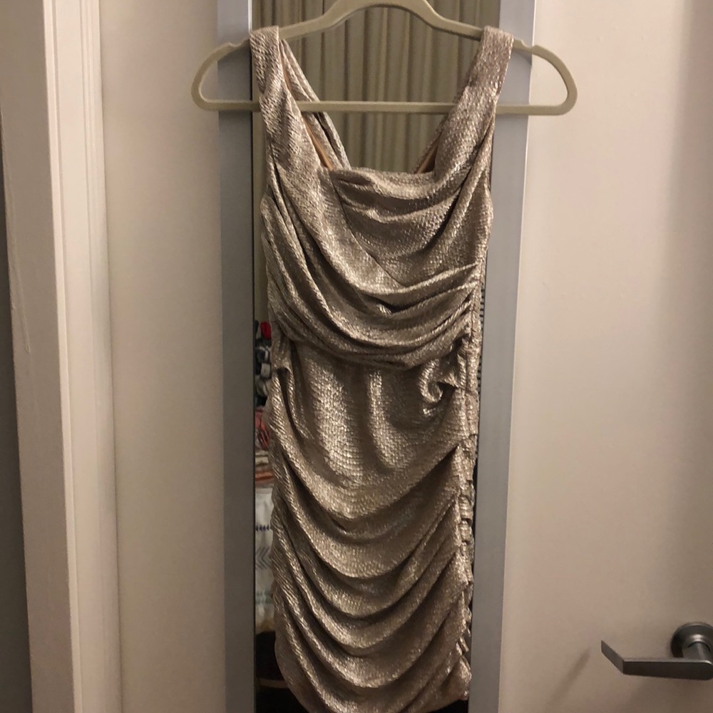 Express gold bodycon dress, size 0